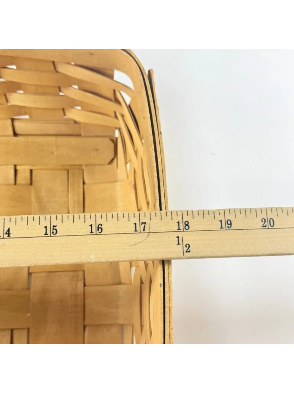 Vintage 2003 Longaberger 18” Gathering Basket w/Swing Handles